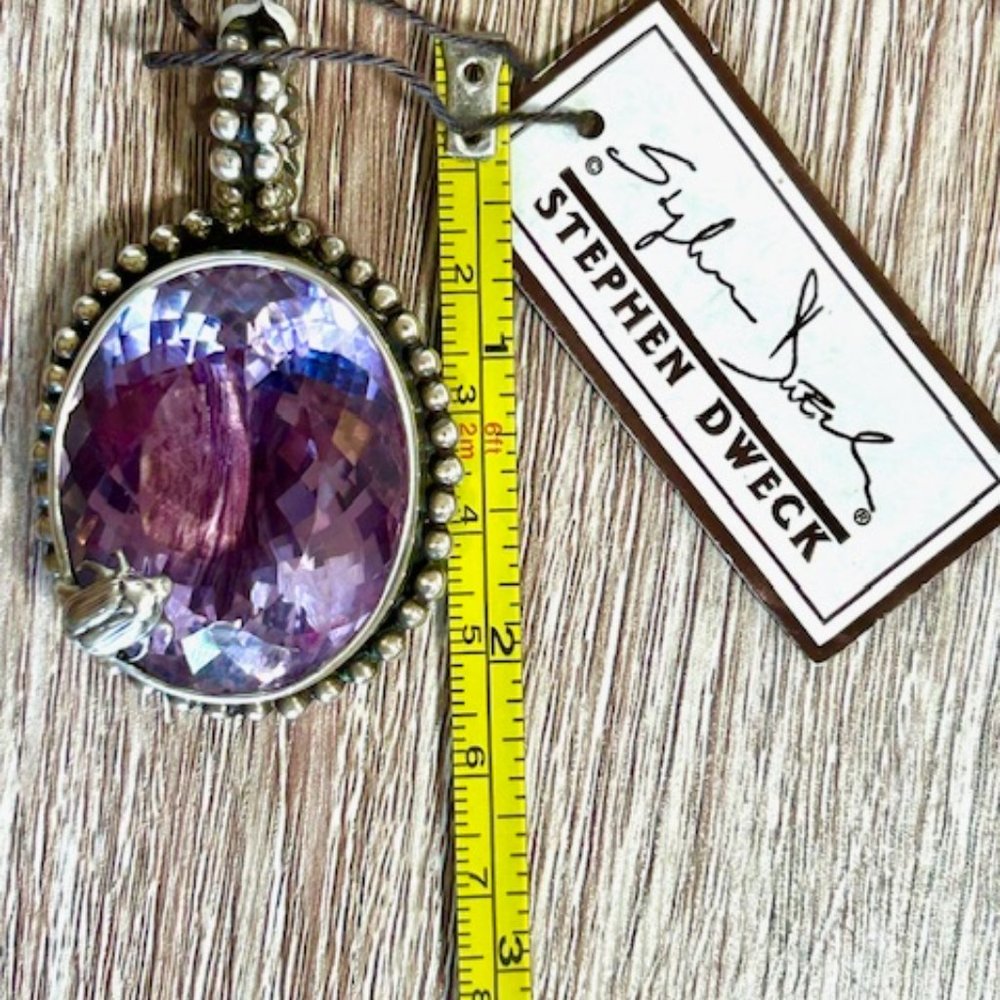 Stephen Dweck One-of-a-Kind OAK Collection Beetle Amethyst Sterling Pendant